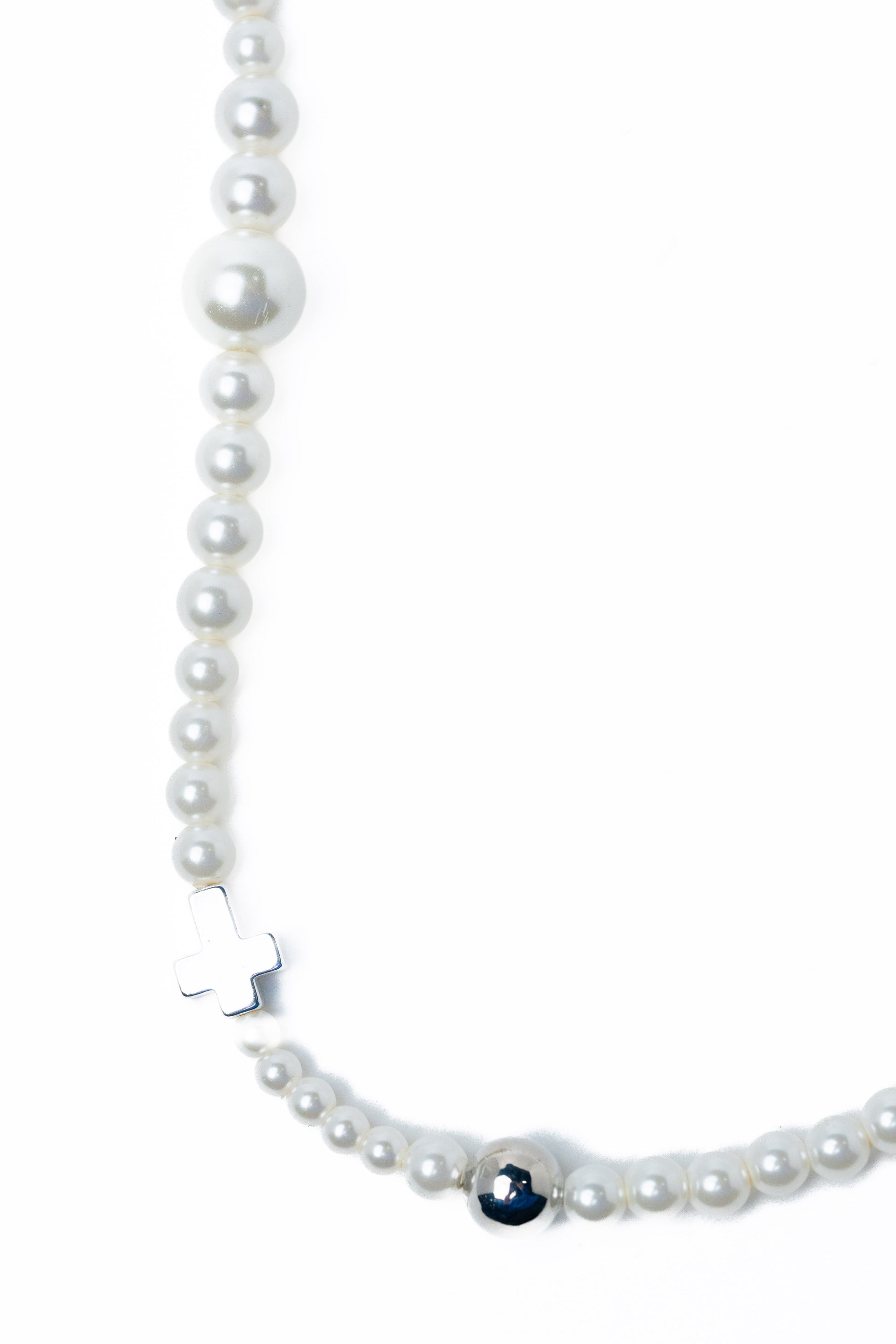 Adoration Necklace - Silver Pearl