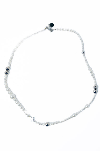 Adoration Necklace - Silver Pearl