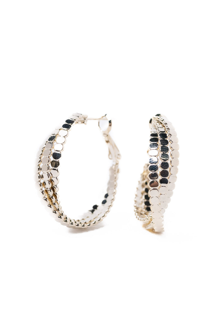 Jane Earrings - Metallic Linen