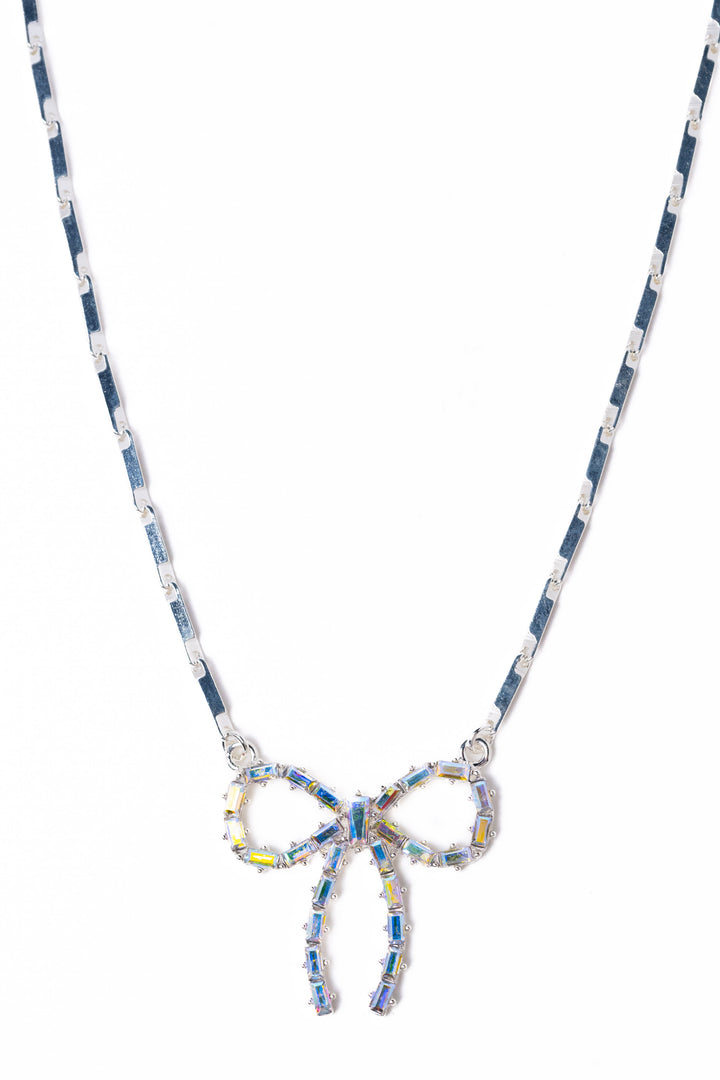 Camille Necklace - Liquid Metallic Pearl White