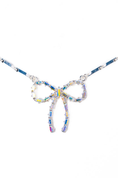 Camille Necklace - Liquid Metallic Pearl White