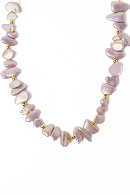 Tahitian Necklace - Greyish Lilac