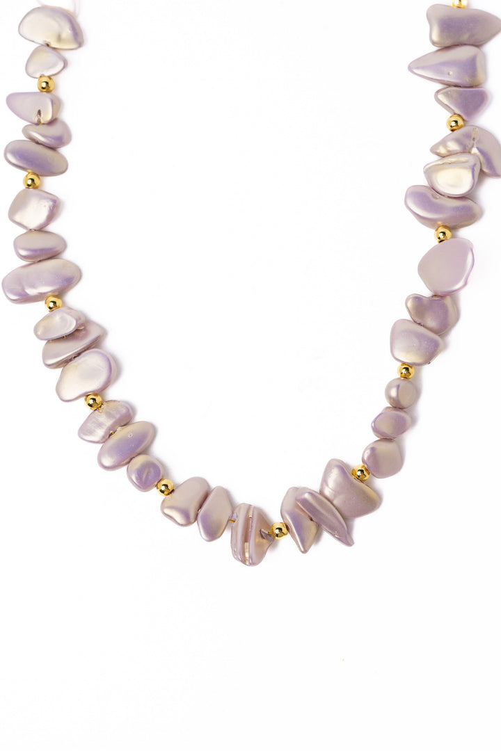 Tahitian Necklace - Greyish Lilac
