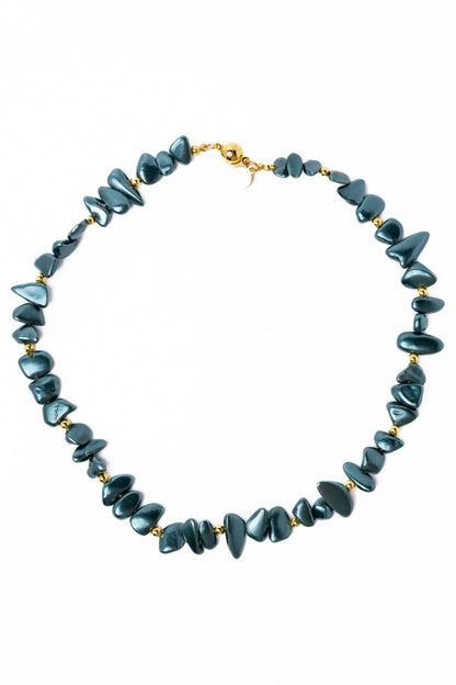 Tahitian Necklace - Greyish Blue