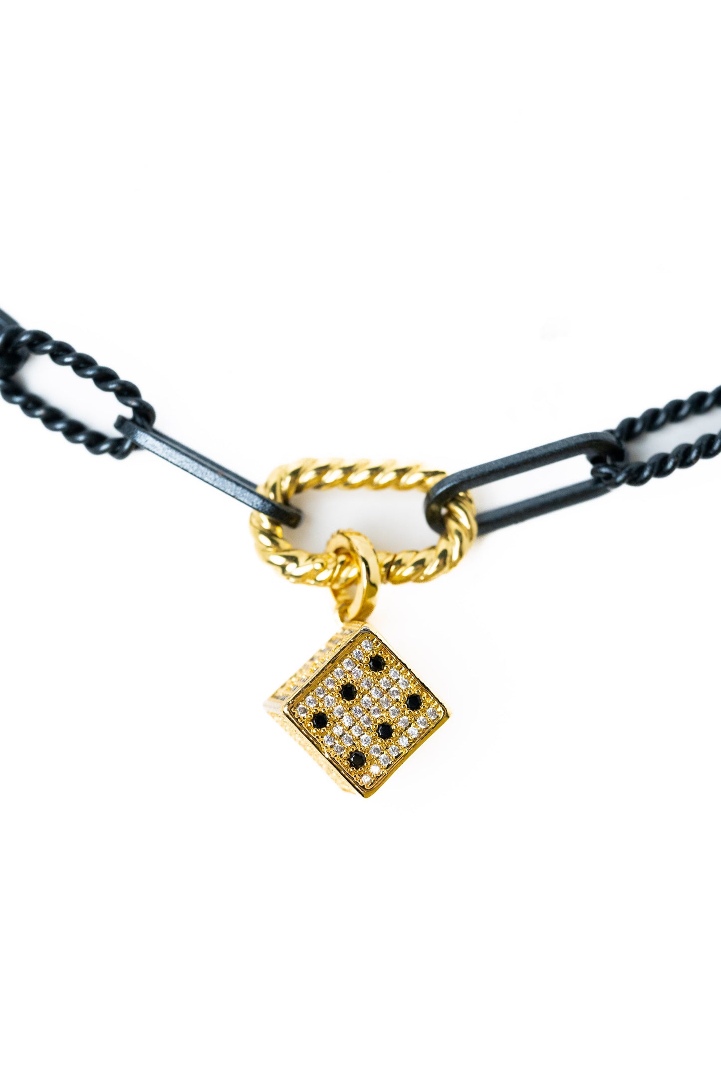 Vegas Baby Necklace - Gold Metallic Black