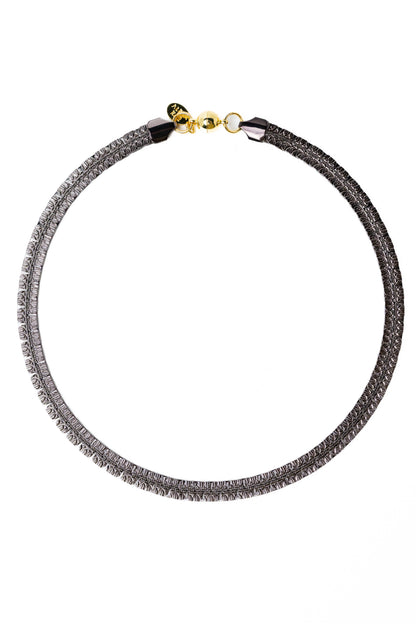Manhattan Necklace Large - Liquid Metallic Mushroom