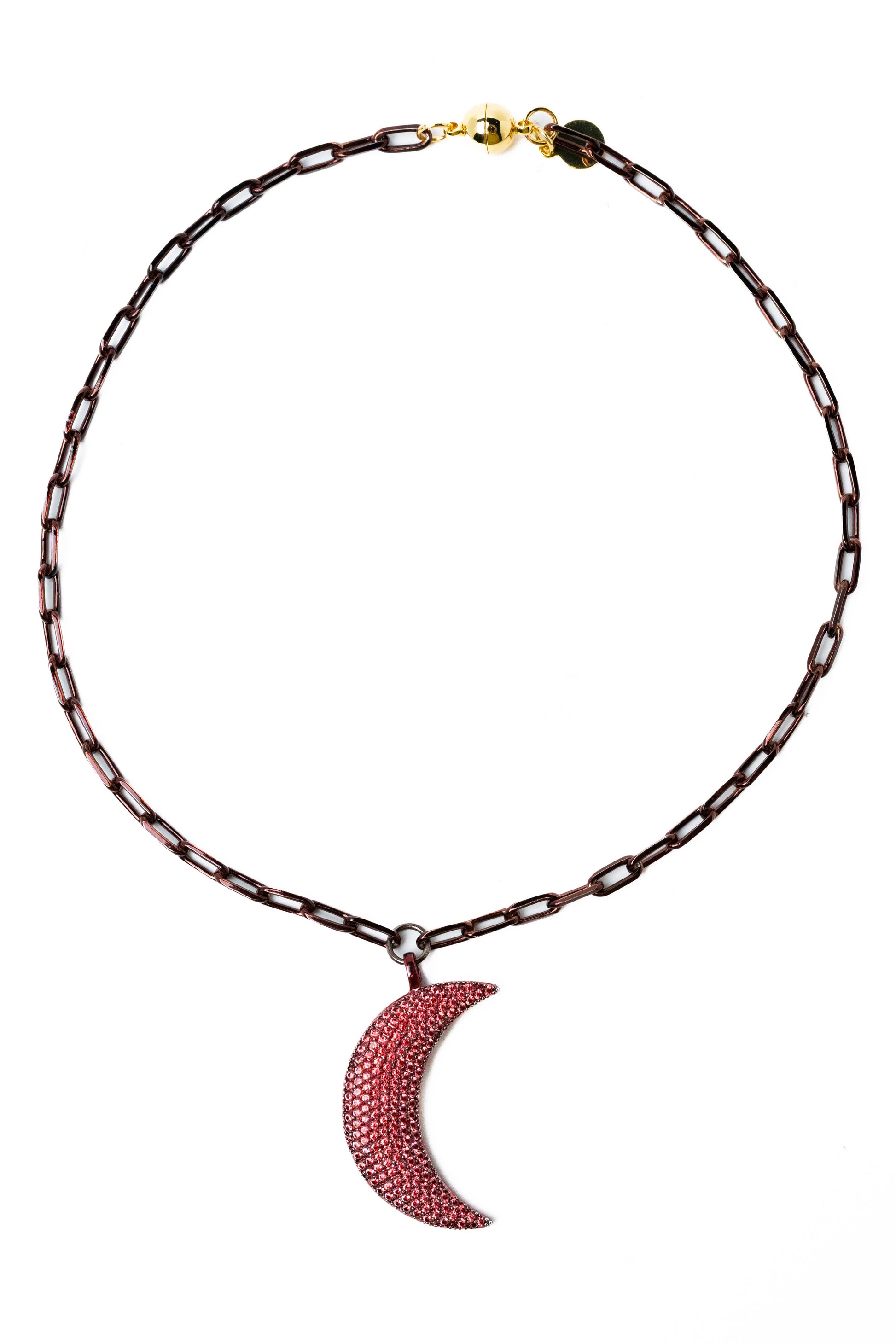 Mylena Necklace - Metallic Red Velvet