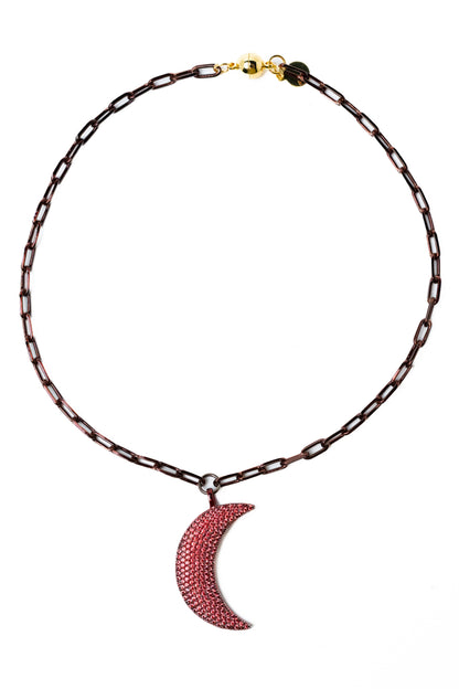 Mylena Necklace - Metallic Red Velvet