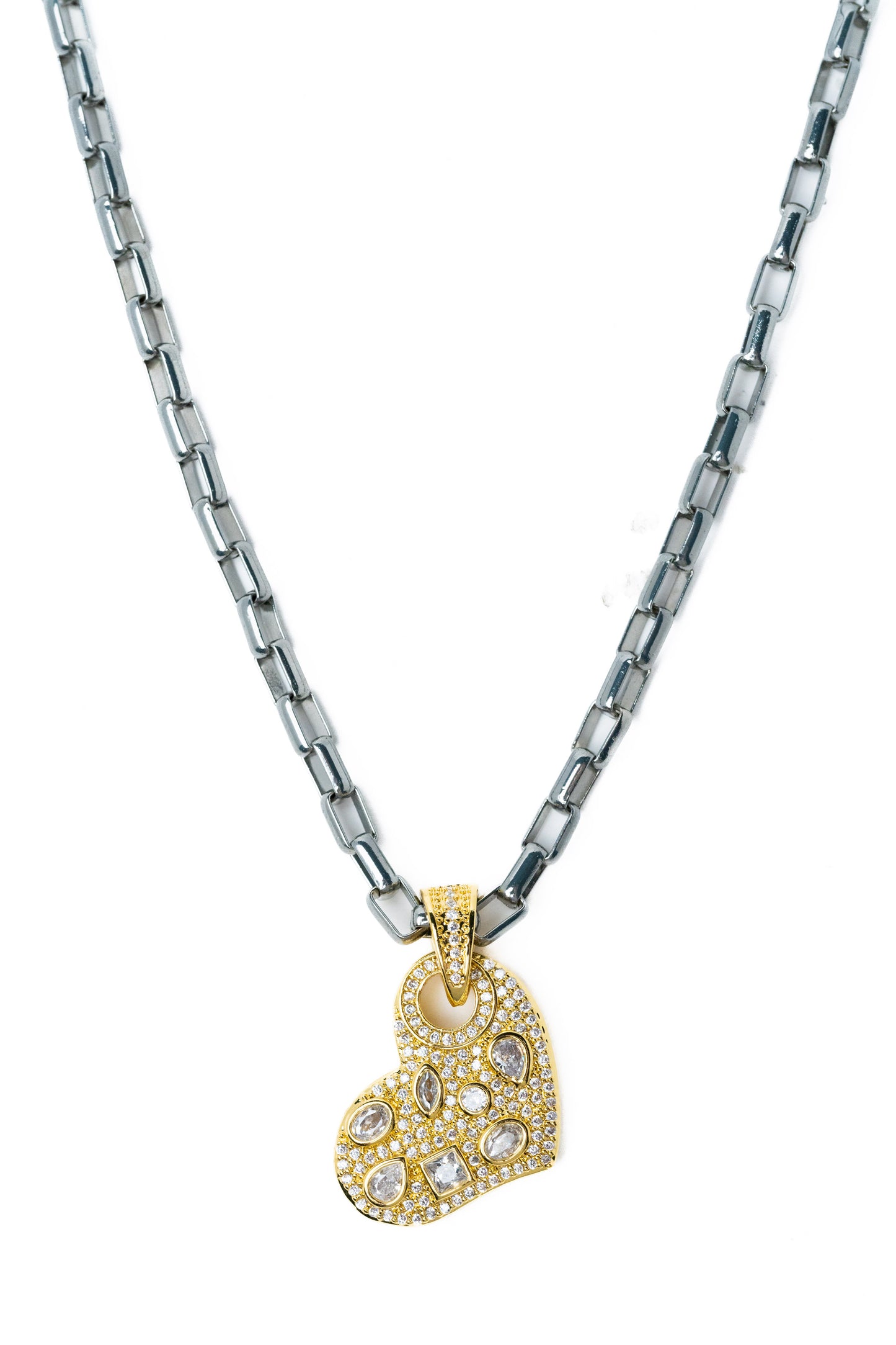 Davina Necklace - Metallic Frost Gold