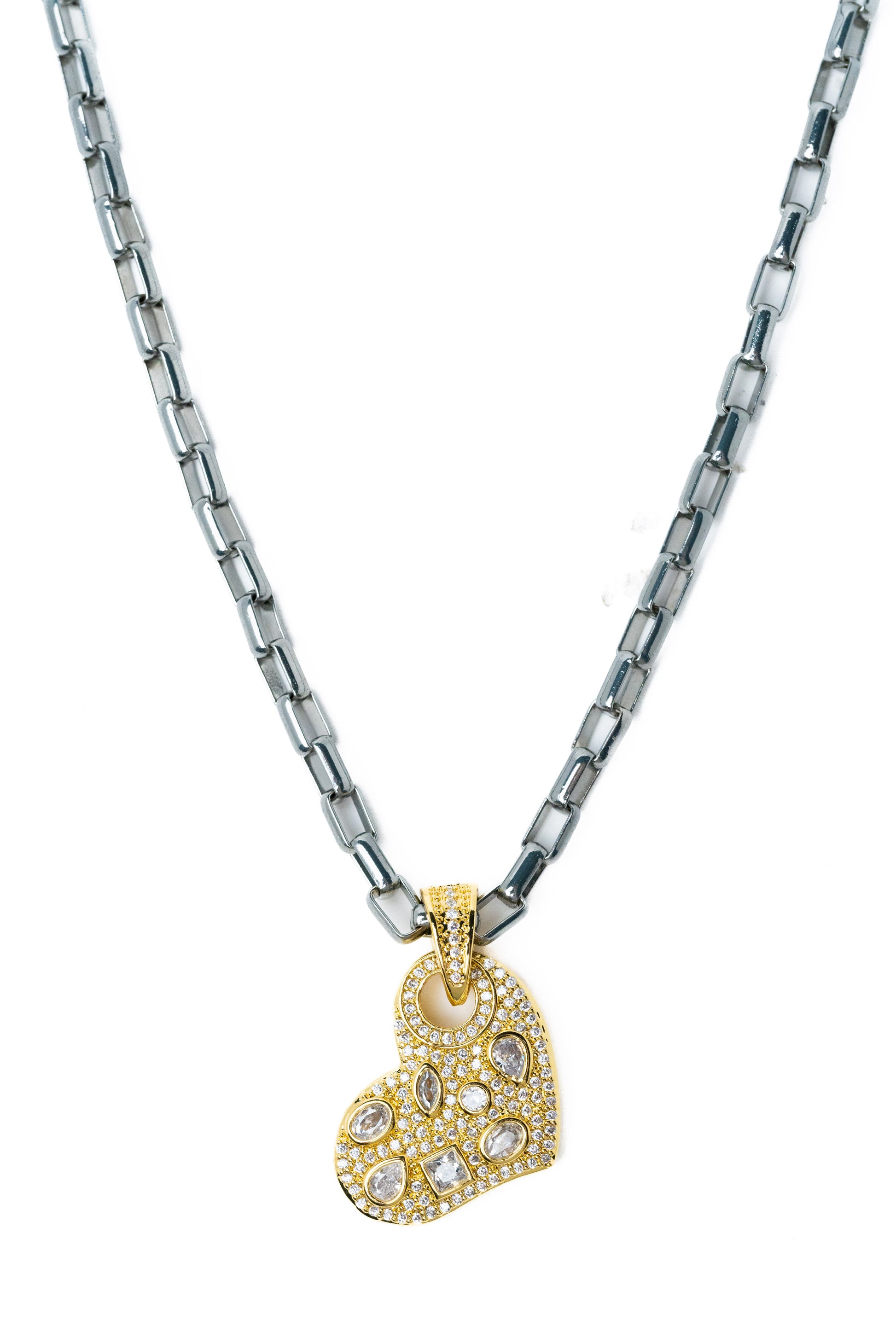 Davina Necklace - Metallic Frost Gold