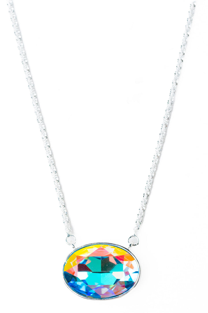 Clearwater Necklace - Liquid Metallic Pearl White