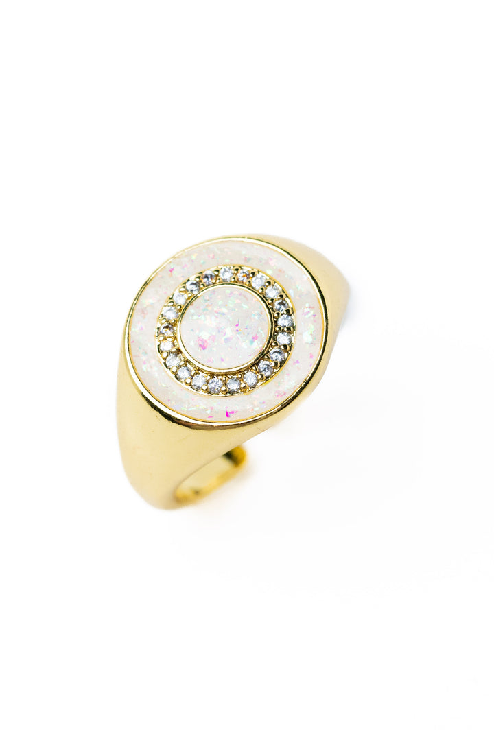 Milky Way Ring - Gold Opal