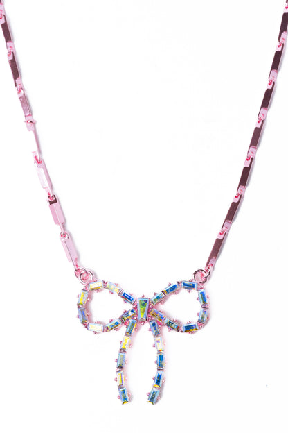 Camille Necklace - Metallic Cosmopolitan Pink