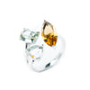 Crystal Oasis Ring - Silver Amber Fiji