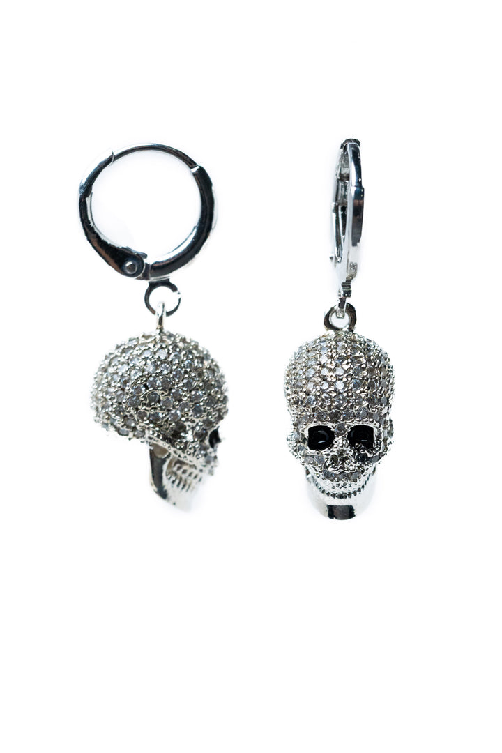 Shadow Bone Earrings - Silver