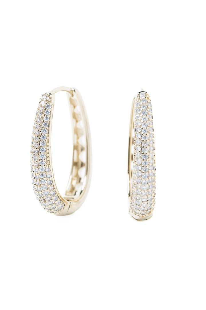 Maya Earrings - Metallic Linen