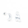 Beverly Earrings - Metallic Pearl White