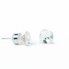 Prim Square Earrings - Silver Clear