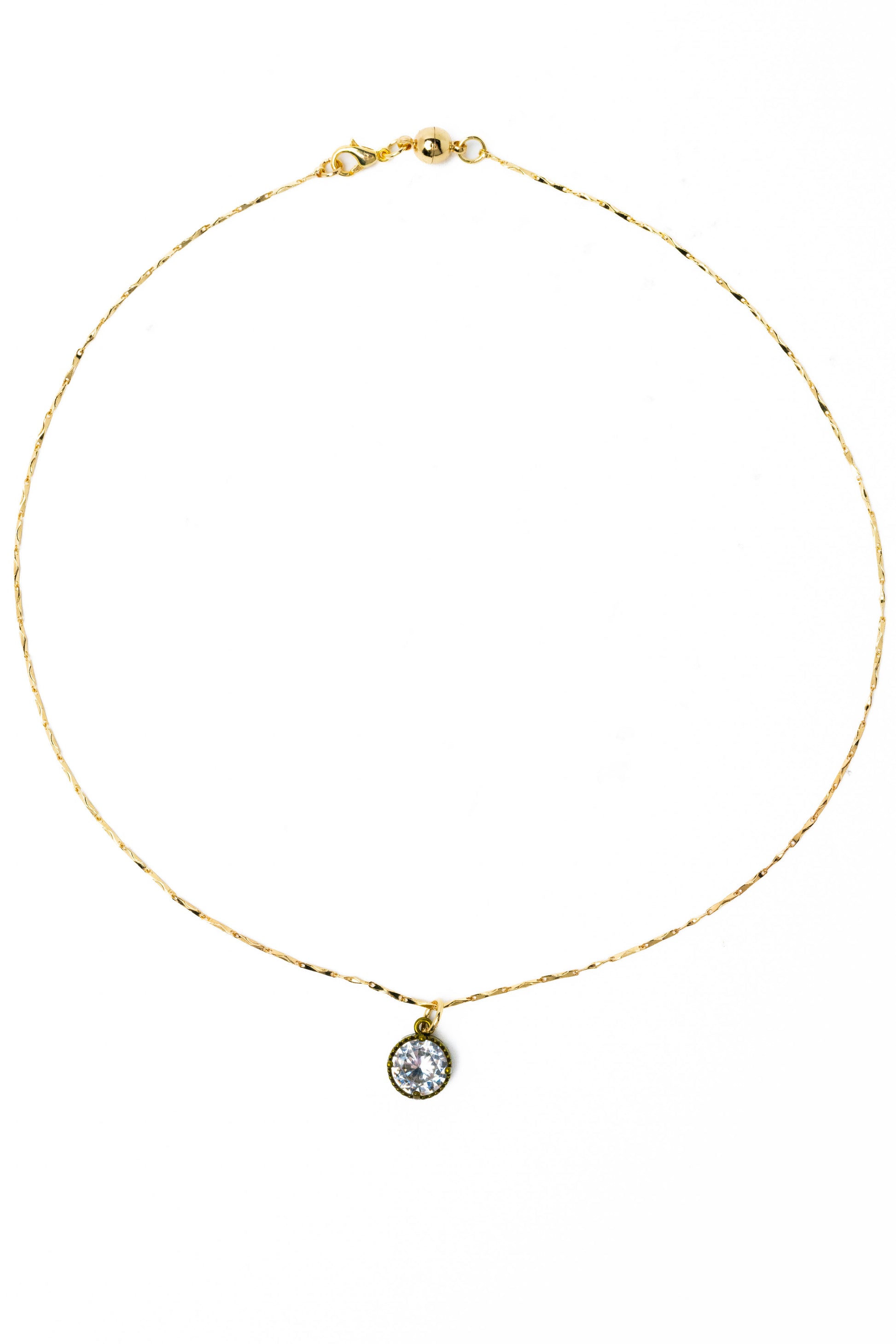 Luz Necklace - Gold Olive