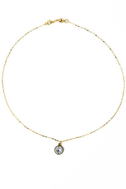 Luz Necklace - Gold Olive
