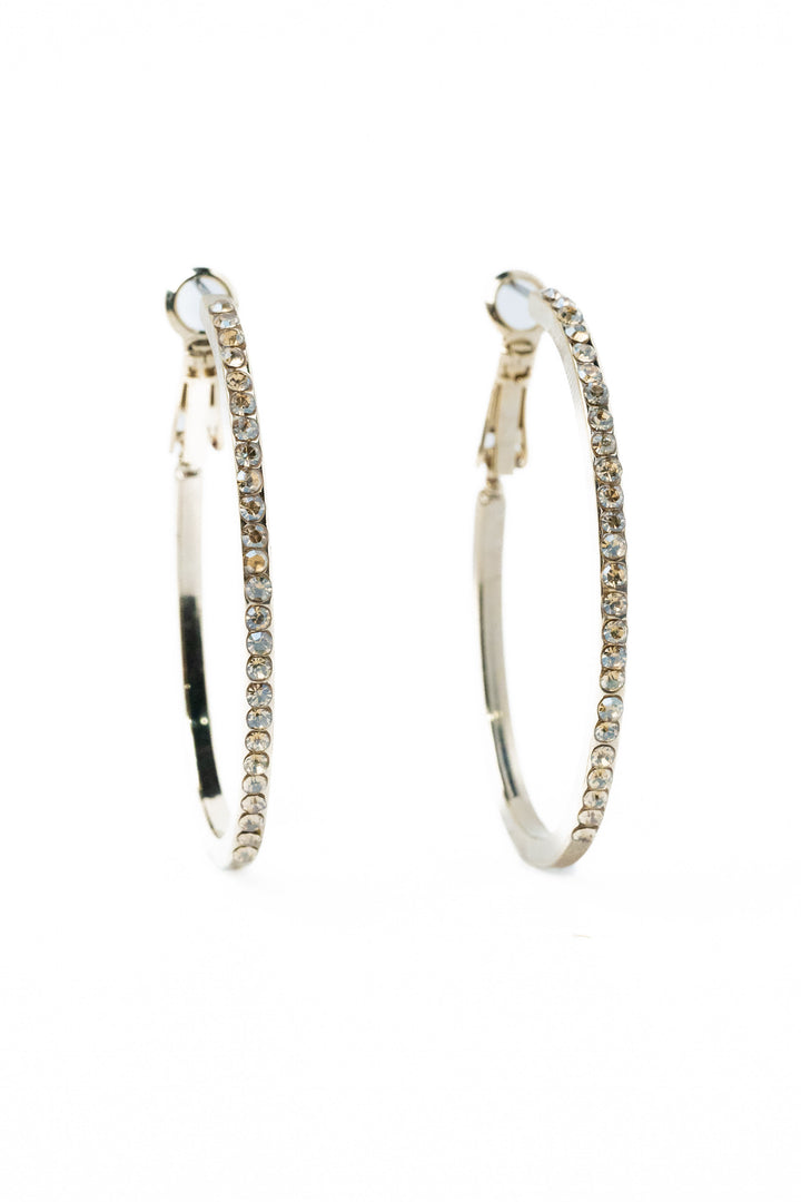 Margot Earrings Small - Metallic Linen