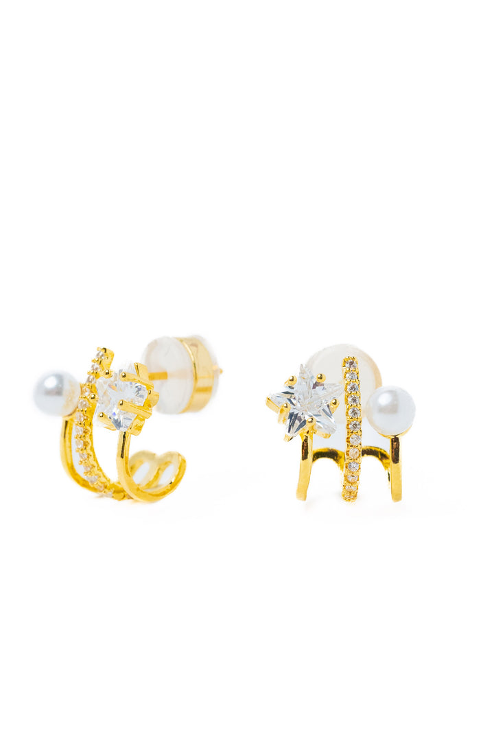 Pearl Star Earrings