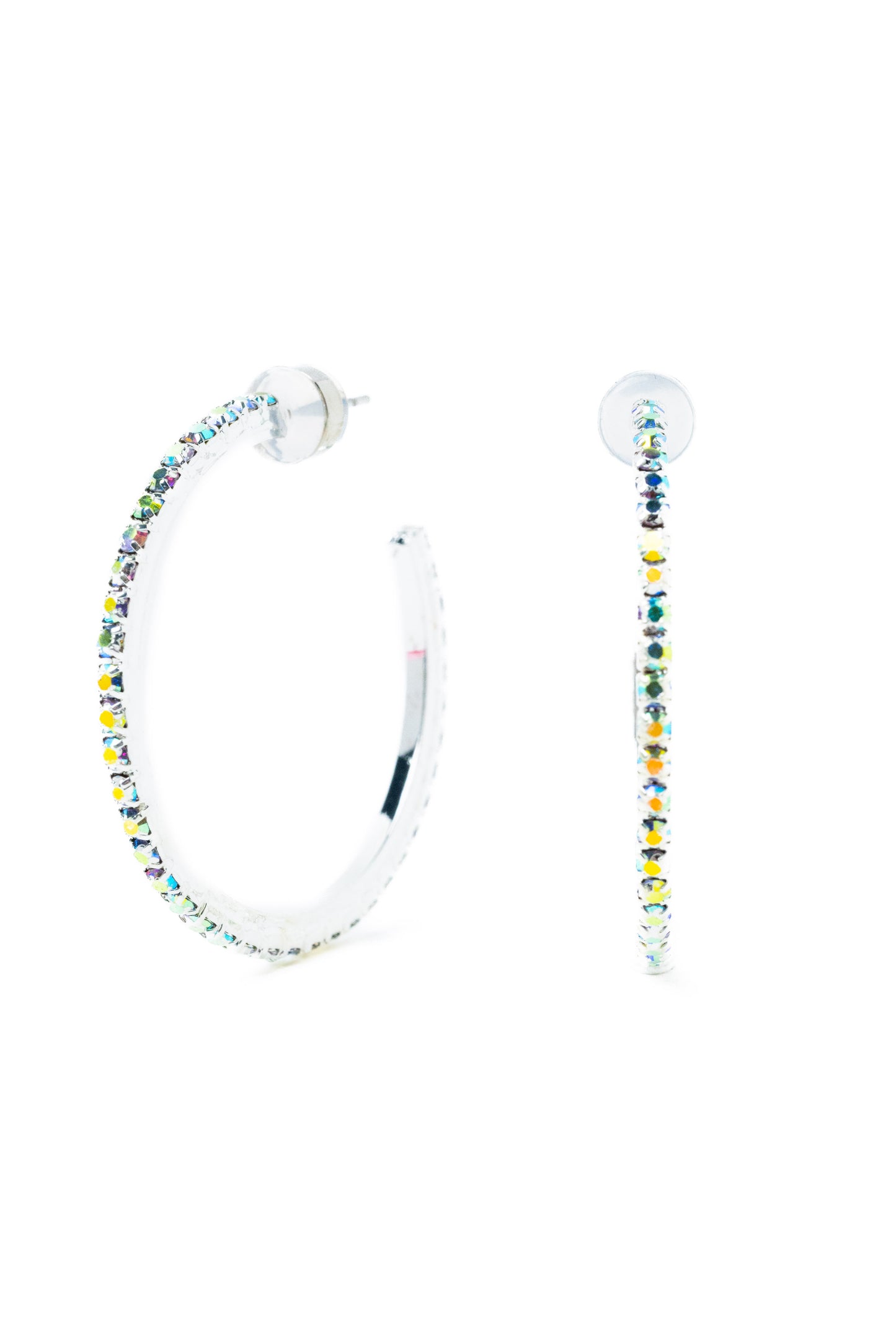 Ava Earrings - Liquid Metallic Pearl White AB