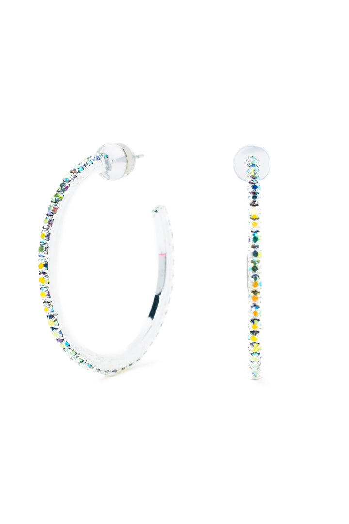 Ava Earrings - Liquid Metallic Pearl White AB