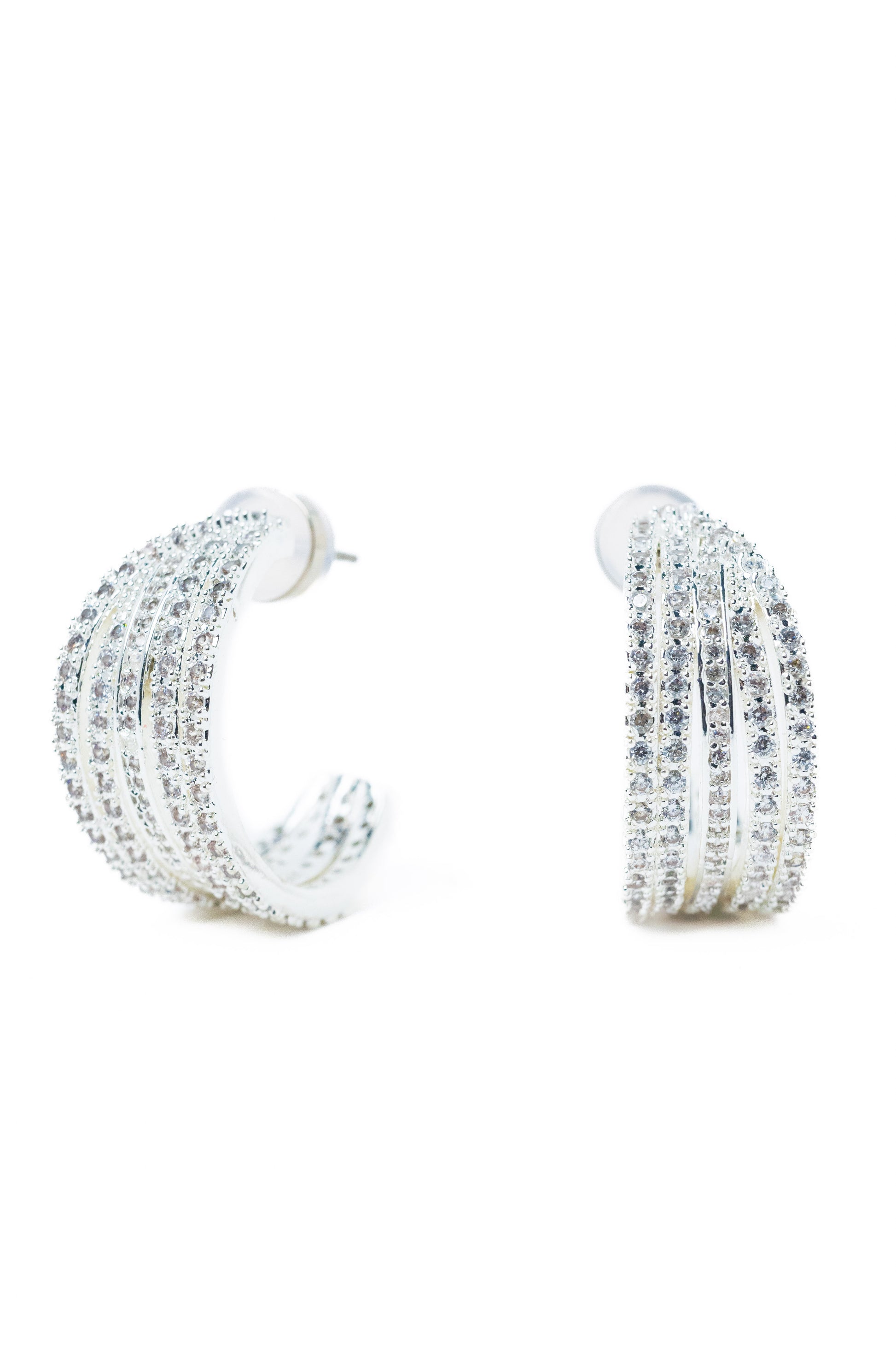 In The Summertime Earrings - Liquid Metallic Pearl White