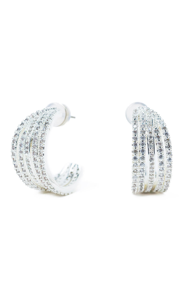 In The Summertime Earrings - Liquid Metallic Pearl White