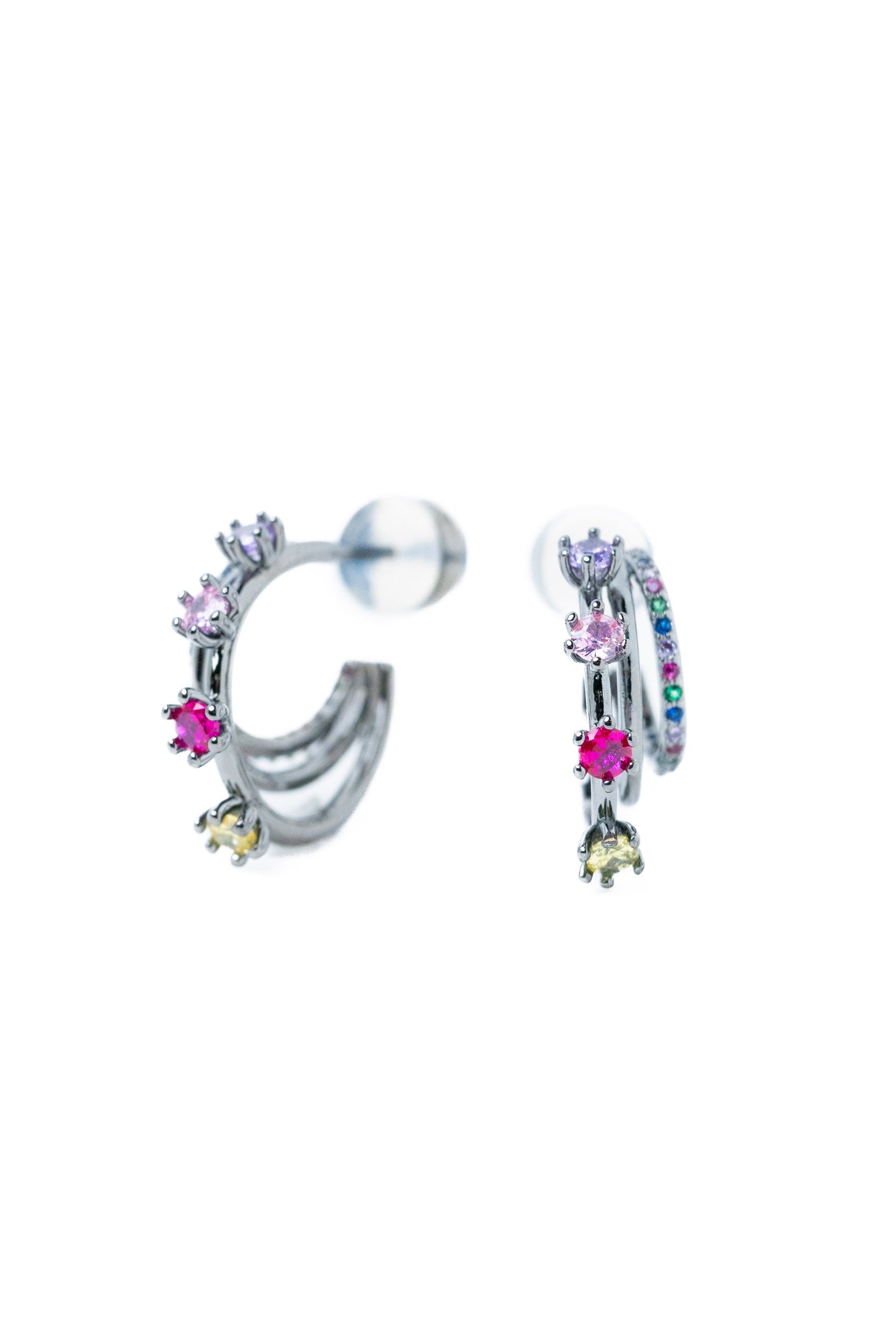 Chances Earrings - Gunmetal Multi