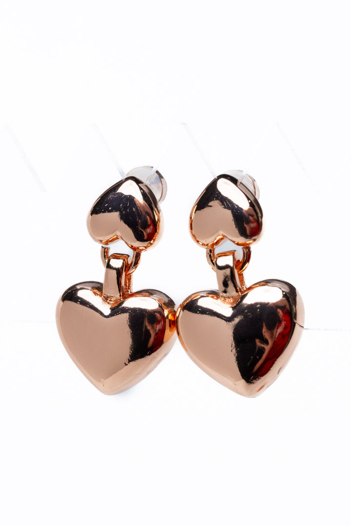 Love Story Earrings - Rose Gold