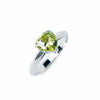 Crystal Heartbeat Ring - Silver Mist