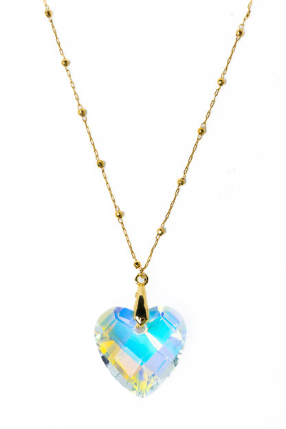 Secret Spark Necklace - Gold Opal