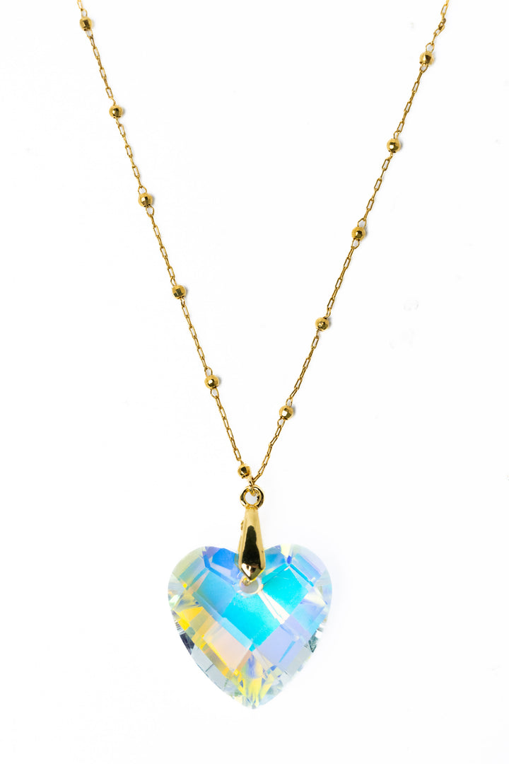 Secret Spark Necklace - Gold Opal