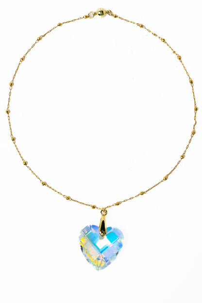 Secret Spark Necklace - Gold Opal