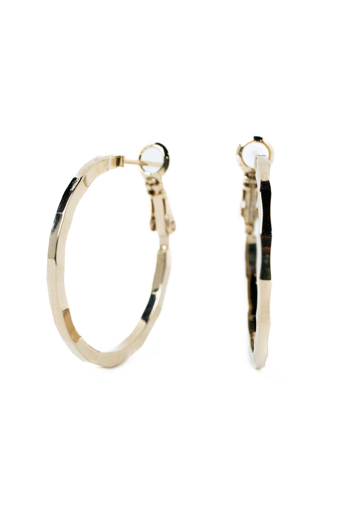 Anita Earrings - Metallic Linen