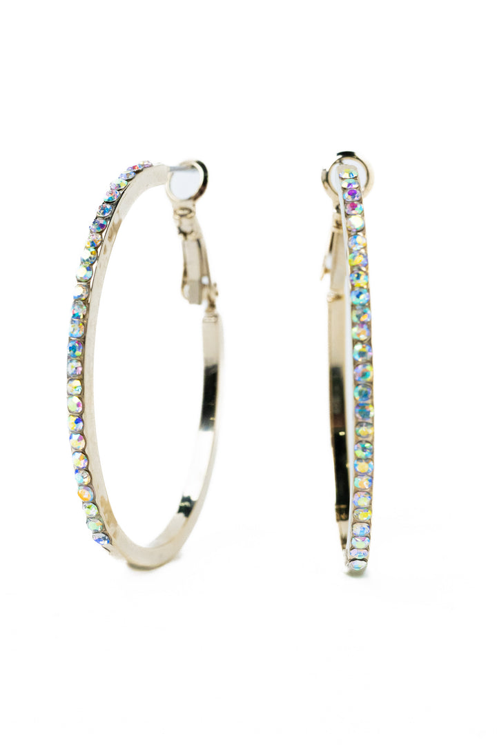 Margot Earrings Small - Metallic Linen AB