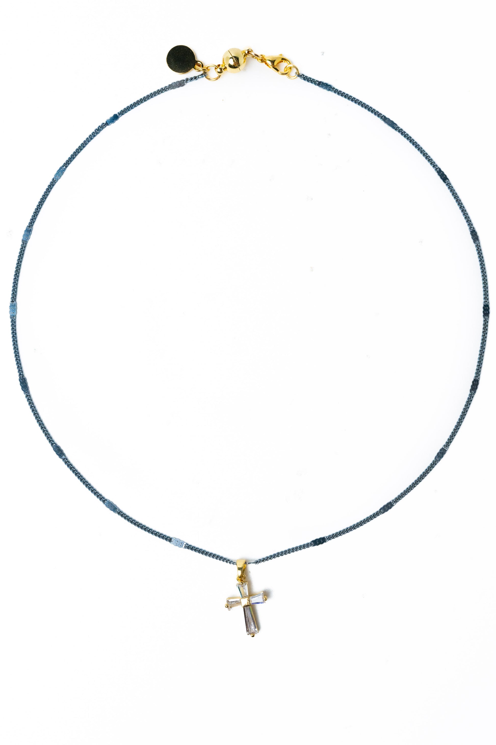 Hannah Necklace - Gold Storm Blue