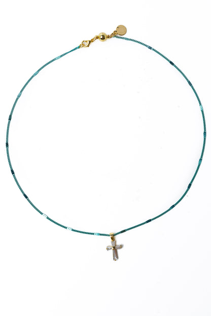 Hannah Necklace - Gold London Quartz
