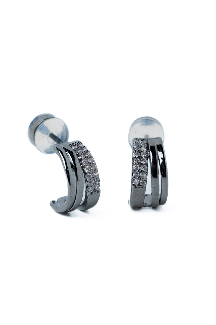 Billie Earrings - Gunmetal