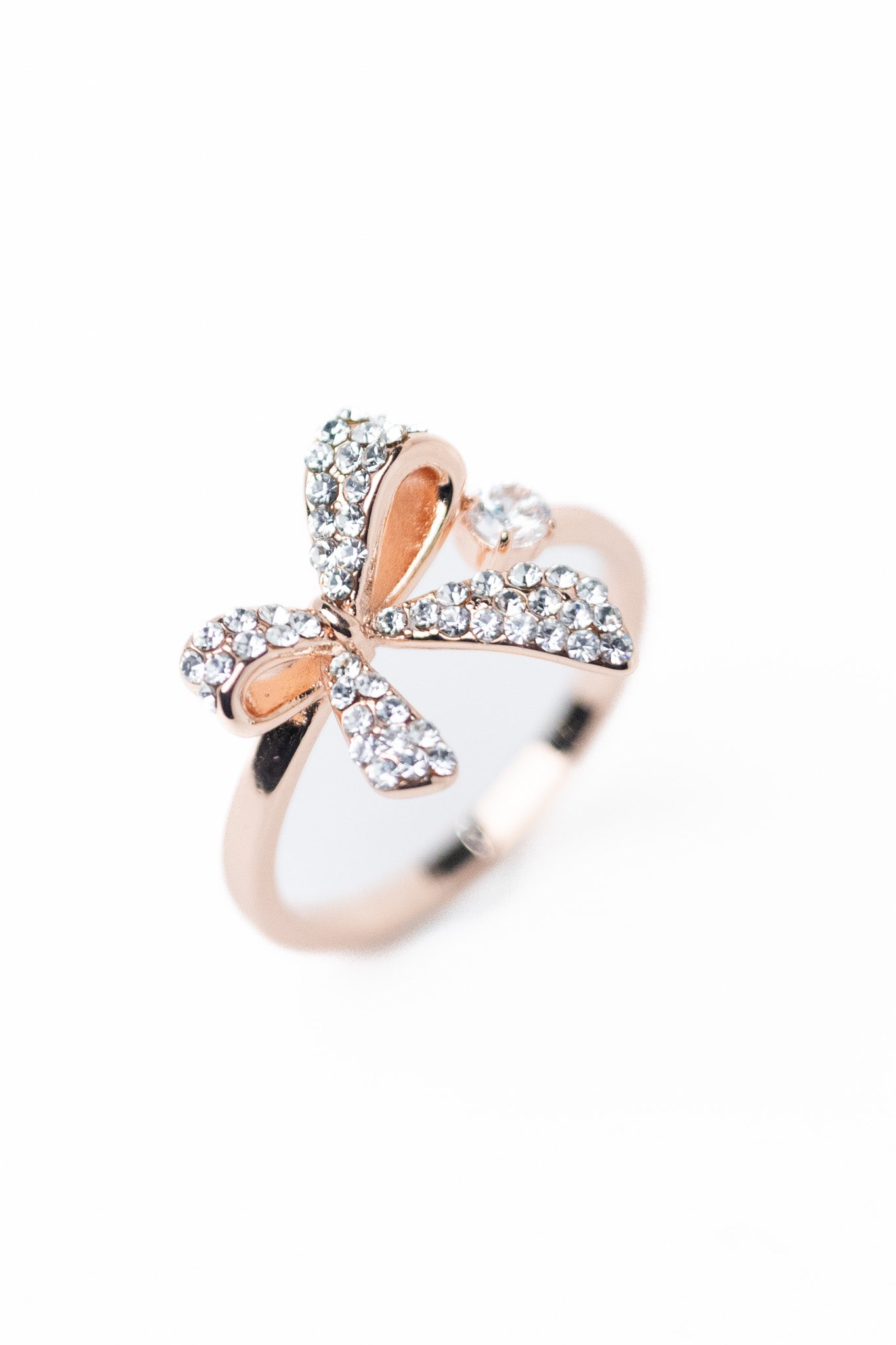 Petite Bow Ring - Toffee Rose