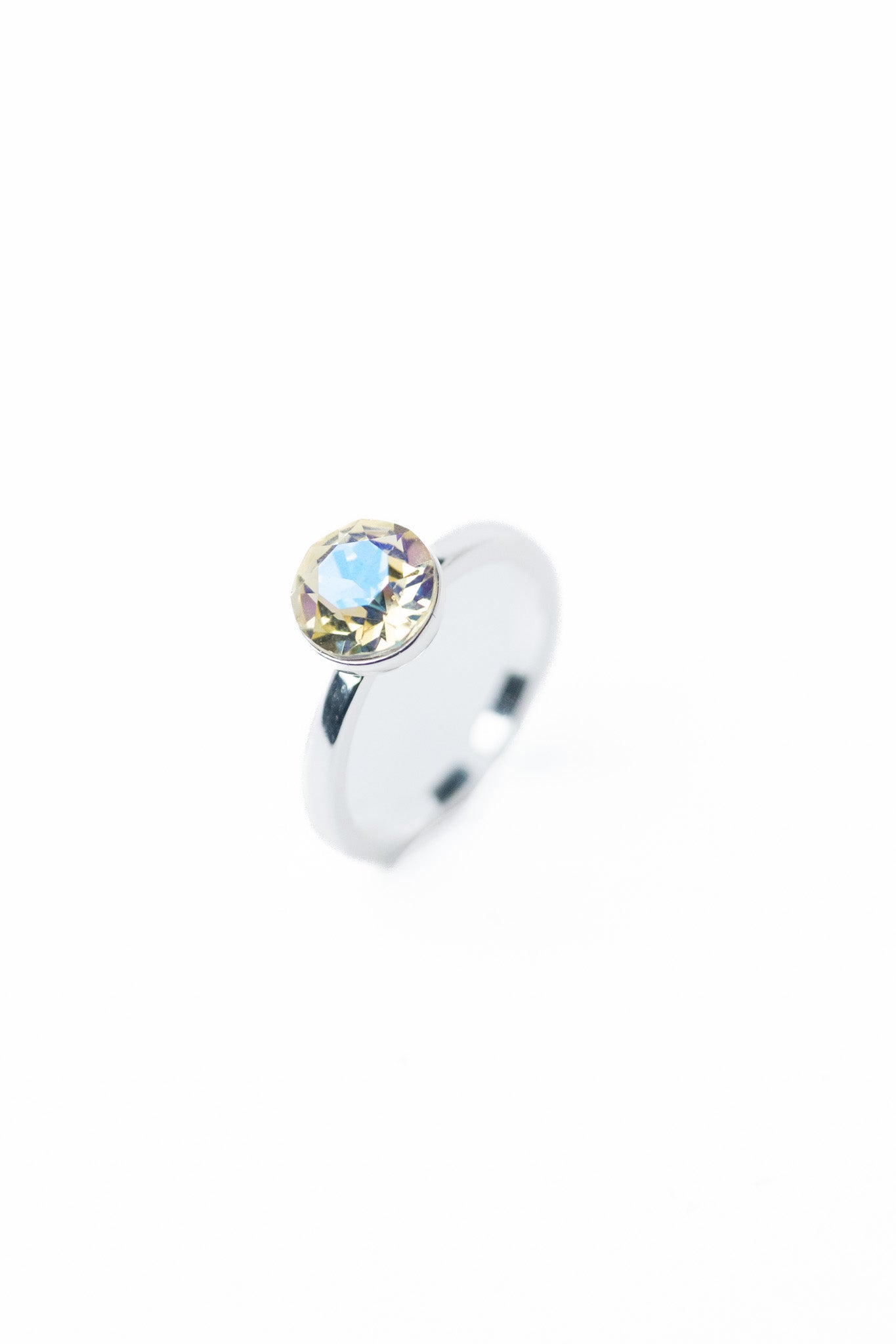 A Higher Place Ring - Liquid Metallic Pearl White Pale Yellow