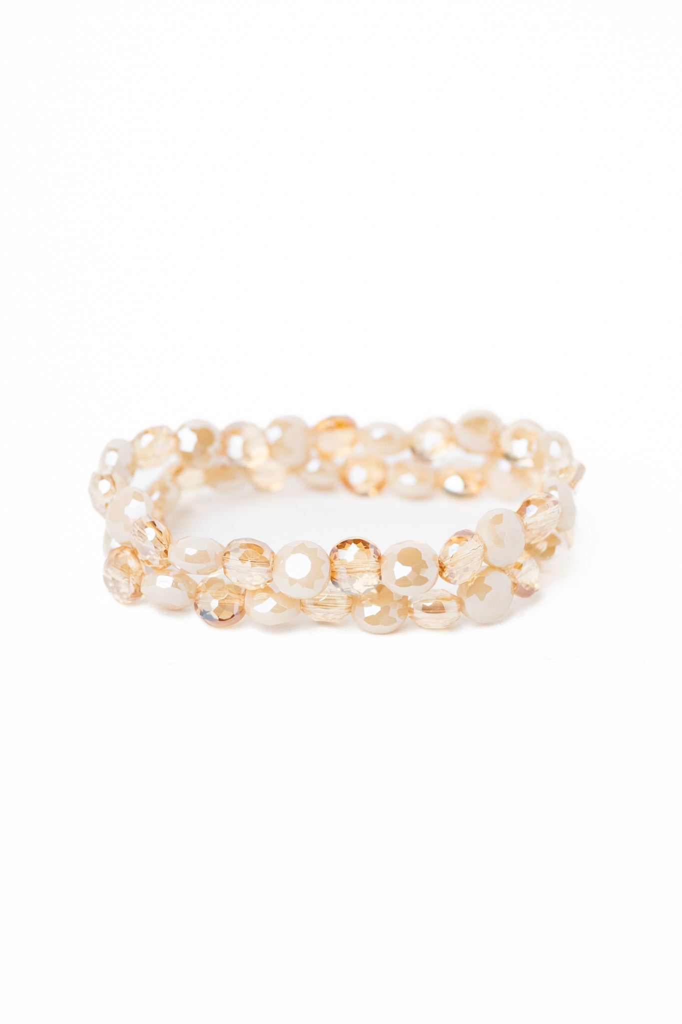 Shimmer Drop Bracelet Set- Champagne