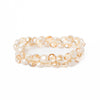 Shimmer Drop Bracelet Set- Champagne