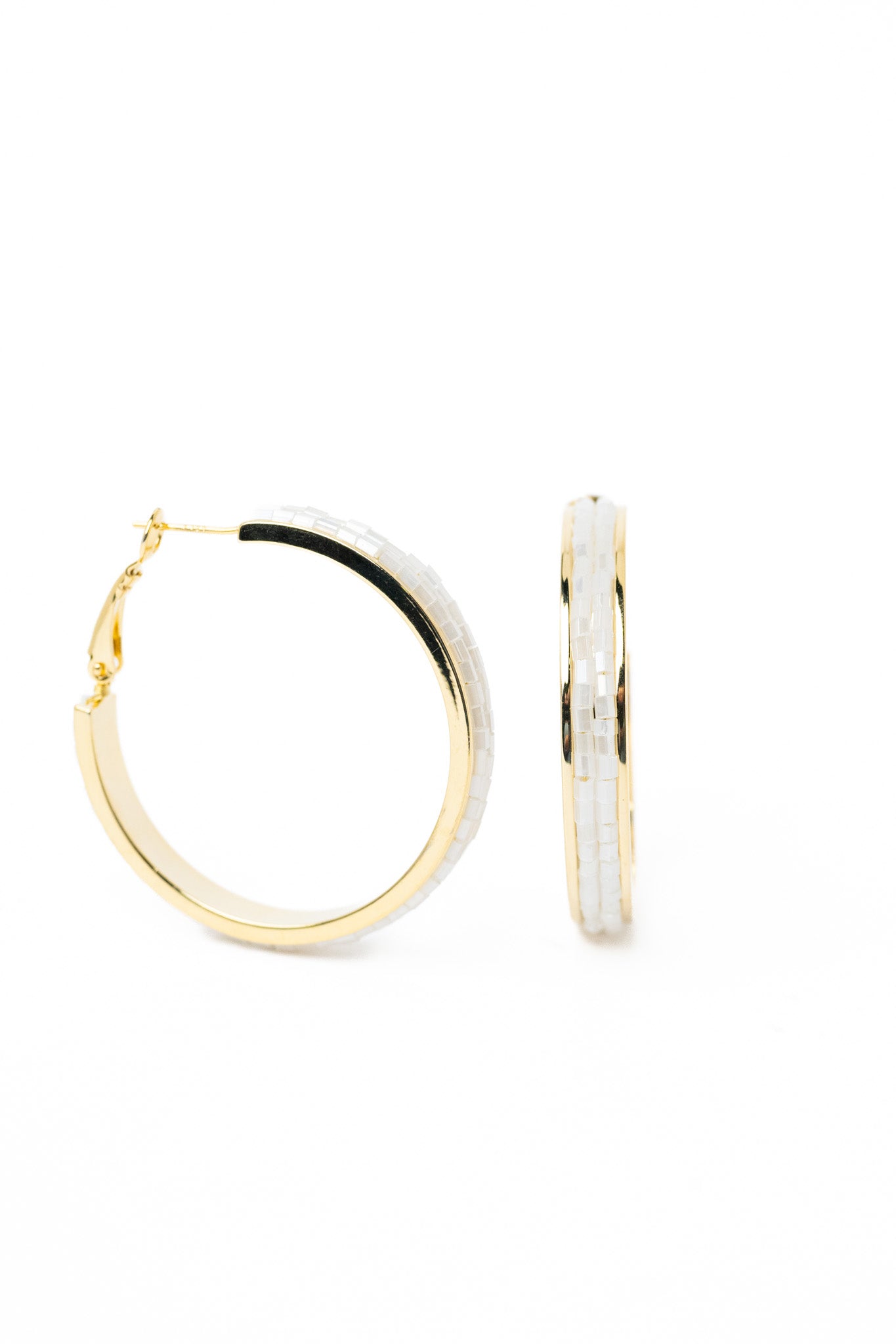 Charlene Earrings - Gold White
