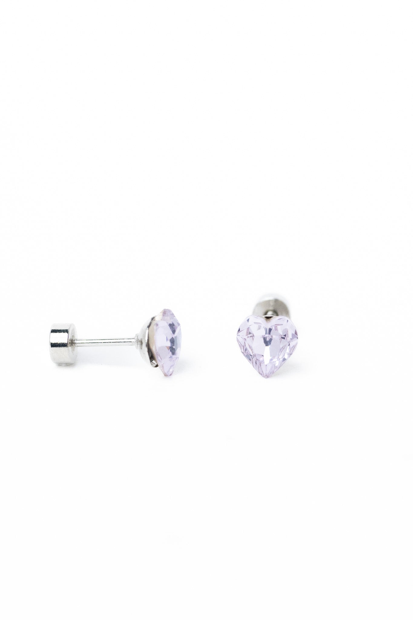 Radiant Love Earrings - Silver Amethyst Mist
