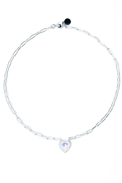Moonlit Melody Necklace - Liquid Metallic Pearl White