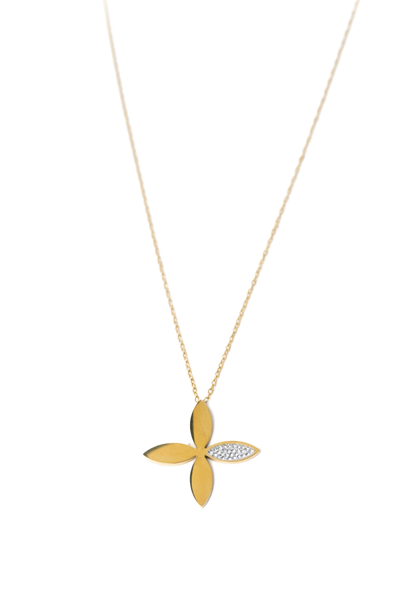 Dew Leaf Necklace - Gold