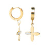 Dew Leaf Earrings - Gold